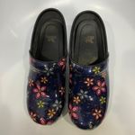 Dansko XP navy blue flower power clogs professional nurse women's size 40 9.5 Photo 2