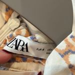 ZARA  Cream and Brown Paisley Mini Dress Size Small Photo 4