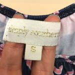 Simply Southern Women’s Coral Reef Print Tassel Hem Navy Blue Pink Dress Photo 6