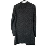 Akini Black & Gray Floral Mock Neck Long Sleeve 1/4 Zip Sweater Dress Women Sz S Photo 1