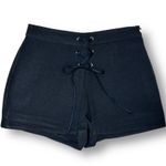 English Factory Anthropologie M Black Lace Up Skort Mini Preppy Whimsigoth Chic Photo 1