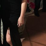 formal black slit dress Photo 7