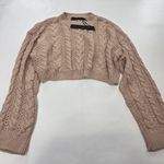 House of Harlow 1960 x REVOLVE Abia Cropped Cable Sweater in Tan LArge Photo 1