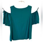 Lane Bryant  Teal Cold Shoulder Lace V-Neck Top Plus Size 18 Photo 2