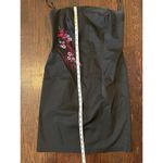 EXPRESS  Strapless Black Floral Detail Mini Dress Size 12 Photo 9