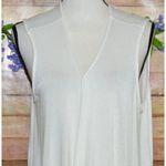 J. Jill Wearever Ivory Open Sleeveless Thin Knit Cardigan Sweater Size L White Size L Photo 3