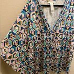 La Blanca Riviera Geometric Print Caftan Cover-Up Size M Photo 5