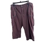Nike SB Active Women’s XL Brown Cargo Capri Pants with Teal Contrast Stitching Y2K Photo 1