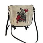 Brighton Scottie Dog Canvas Crossbody with Black Leather Detachable Stra… Photo 8