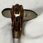 Tear Drop Shaped Faux Opal Fashion Ring Size 7 Silver Gold Colors Flower Accents Photo 9