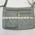 Fossil Piper Crossbody Bag Gray Blue Pebbled Leather Zip Top Purse Pockets Photo 10