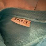 Spirit  Teal and White Ombre Long Sleeve Tee Photo 5