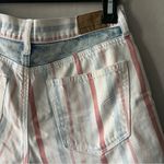 American Eagle  High Waist Cut-Off Striped Patchwork Denim Mom Shorts Size 2 Photo 5