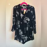 NWT Soft Surroundings Pagoda Lantern Print Heavenly Soft Tunic Blouse M Black Size M Photo 1