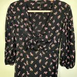 Maje  IMPRIME RUISSO Floral-Print Knotted Woven Mini Dress Size 36 Photo 3