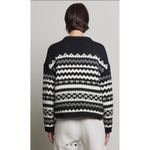 Velvet by Jenny Graham Sweater Womens Small Black White Wool Blend Knit Pullover Photo 1