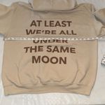 Faded Moon "Under the Same Moon" Hoodie, size Large Tan Photo 2