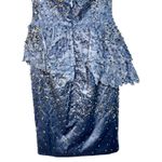 NWT Mandalay Grey Silver Beaded Sequin Lace Mini Cocktail Evening Dress Womens 6 Gray Photo 6