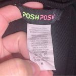 Posh Posh black Rock & Roll floral roses lace up crop top Size M Photo 6