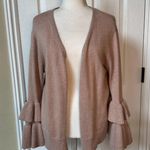 POL  brand from boutique Ruffled Sleeve Blush Pink Open Cardigan - small Photo 1