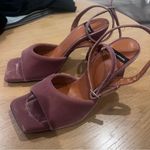 Anthropologie Women’s Angel Alarcón Puffy Ankle-Strap Heels Size 39 Dusty Pink Photo 5