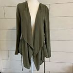 Bleuh Ciel Olive Draped Cardigan Jacket. Size XSmall. EUC Photo 7