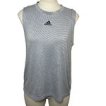 Adidas ‎ Women Gray Heathered Sleeveless Athletic Tank Top Heat Ready Size L Photo 2