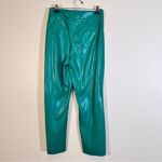 Alice + Olivia Green Faux Leather Wide Leg Pants Womens 4 Altered Corpcore Photo 8