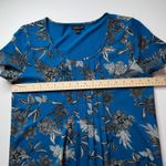 J.Jill  Wherever‎ Collection Floral Pleated Dress Small Blue Comfy Office Casual Photo 8