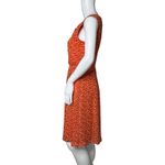 Hi there from Karen Walker US 0 Red Orange Floral Dress Sleeveless Office Casual Photo 2