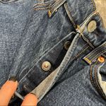 Levi's Levi’s Premium Wedgie Straight Jeans Blue Raw Hem Button Fly Sz 27 Dark Wash Photo 11