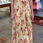 ALC Frank NEW A.L.C. Moira Floral Satin Pleated Halter Cutout Maxi Dress sz 10 Photo 3