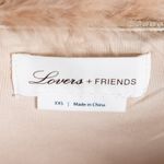 Lovers + Friends Lana Metallic Nude Shimmer Sparkle Ribbed Feather Trim Bodysuit Photo 1