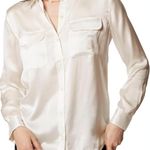 Equipment NWOT  Cream Satin Button Front Blouse  Photo 0