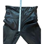 Spanx  women’s black faux leather moto gunmetal pull on pants sz M Photo 6