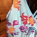 Nick & Nora  Koi Fish Blue Sleeping Gown Chemise Dress Size Small Photo 2