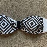 PINK - Victoria's Secret PINK Victoria’s Secret black and white sparkle XS strapless bikini swimsuit top Photo 0