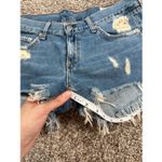 Rag and Bone  Winnie Cut Off Distressed Blue Jean Short Medium Wash Denim Size 26 Photo 9