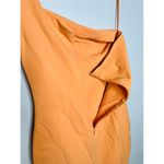 Likely Sherbet Orange Cap Sleeves One-Shoulder Packard Sheath Dress Size 4 Photo 7