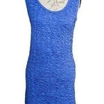 Cotton On Womens Dress Sz Medium Blue Sleeveless Ruched Bodycon Mini Y2K Club Photo 0
