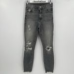 Mother Denim Swooner Ankle Chew Jeans Scene of the Crime Grey High Rise Size 28 Gray Photo 2