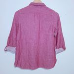 Mary McFadden Button Down Chambray Shirt-Petite Small-Roll Tab-Contrast Trim Photo 4