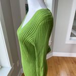 A New Day  Light Green Ribbed V Neck Long Sleeve Column Knit Dress Size Large Photo 5