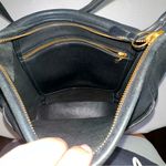 Coach • Vtg Slim Duffle Sac 9060 Black Leather Tote Gold Hardware EUC Bucket Bag Photo 8