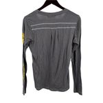 SoulCycle Long Sleeve Tee Grey Yellow Sleeve Print Size Small Photo 3