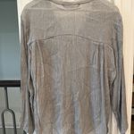 ZARA  Metallic Crinkle Oversized Button Down Blouse – Size XS Photo 4