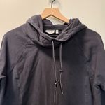 Athleta  Cowl Neck Black Stretch Sweatshirt Hoodie Athleisure‎ Casual Neutral L Photo 1