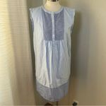 Loft Petites Blue White Striped Sleeveless Tunic Dress | Coastal Resortwear MP Photo 2