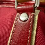 Coach  Tote Bag Canvas RED & British‎ Tan 70108 Weekender Travel Carryon Rare! Photo 4