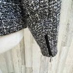 Soft Surroundings Blazer Jacket Womens Medium Gray Tweed Open Front Hook & Eye Photo 5